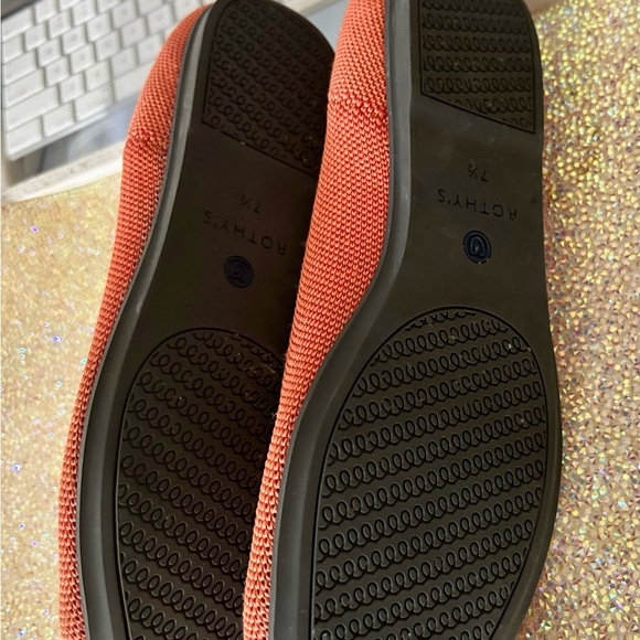 Rothy’s persimmon marine heel stripe flat women’s size 7.5 - Picture 6 of 7